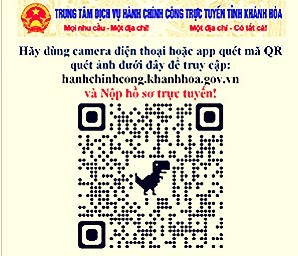 Tuyên truyền mã QR code của Trung tâm dịch vụ hành chính công trực tuyến tỉnh Khánh Hòa